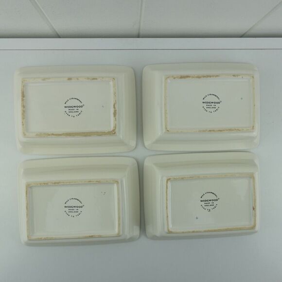 Wedgwood Wild Strawberry Oven To Table Hors d'Oeuvre Dishes 4 Piece Set - Picture 7 of 10